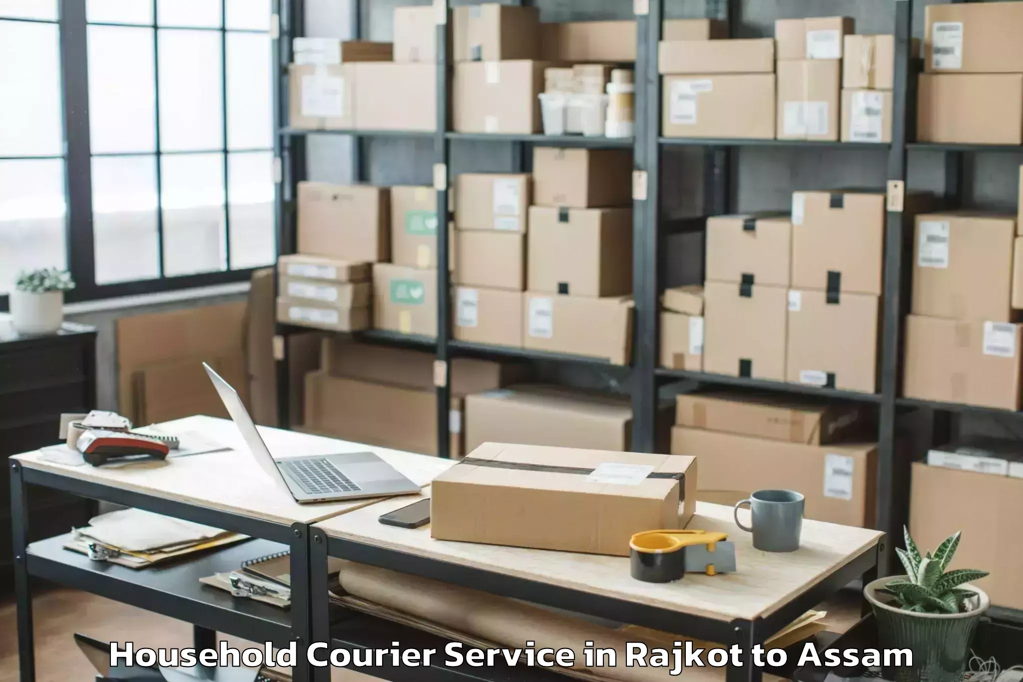 Affordable Rajkot to Jamuguri Household Courier